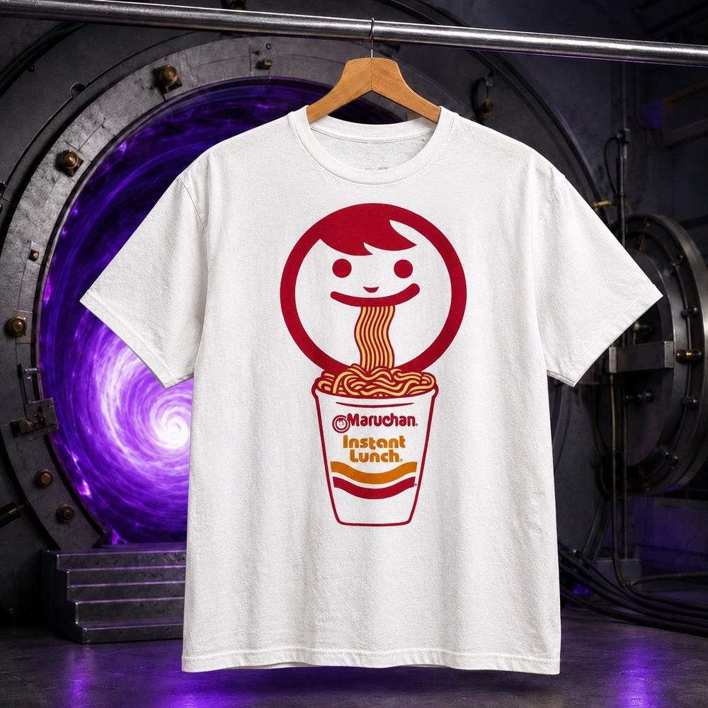 Maruchan Instant Lunch Graphic Tee White youth XXL Streetwear Retro Ramen Shirt